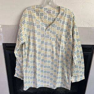 vintage Wilson Brothers men’s Faultless Collarless Shirt Extra long Sanforized
